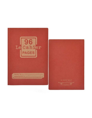 CAHIER VINTAGE ROUGE GRAND FORMAT