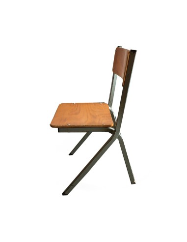 Chaise enfant écolier piétement compas année 1950