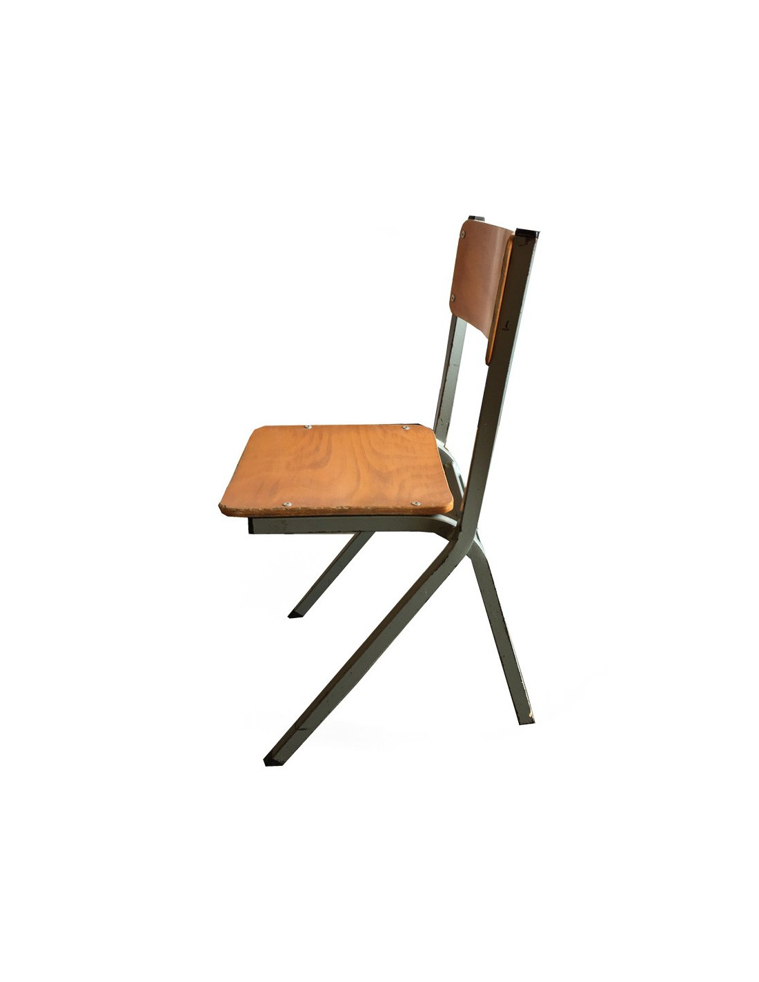 Chaise enfant écolier piétement compas année 1950