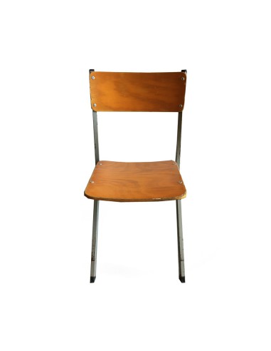 Chaise enfant écolier piétement compas année 1950