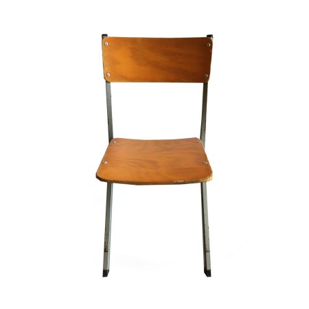 Chaise enfant écolier piétement compas année 1950