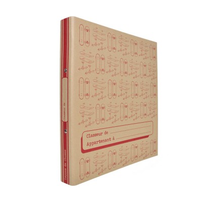CAHIER VINTAGE ROUGE GRAND FORMAT