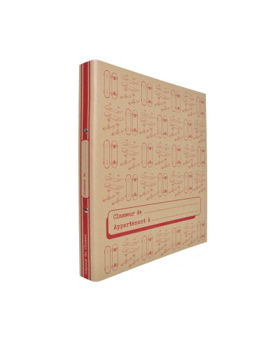 CAHIER VINTAGE ROUGE GRAND FORMAT