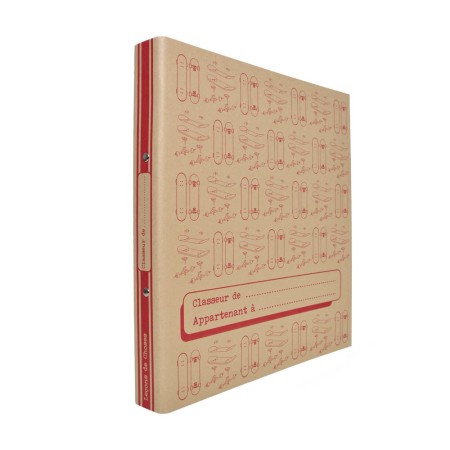 CAHIER VINTAGE ROUGE GRAND FORMAT