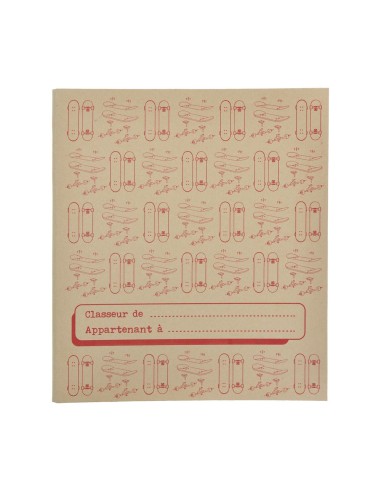CAHIER VINTAGE ROUGE GRAND FORMAT