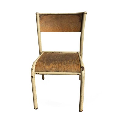 Chaise enfant écolier piétement compas année 1950