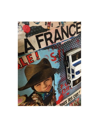 Tableau voiture engfant vintage