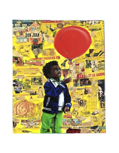 Tableau Petite fille au ballon Leçons de choses