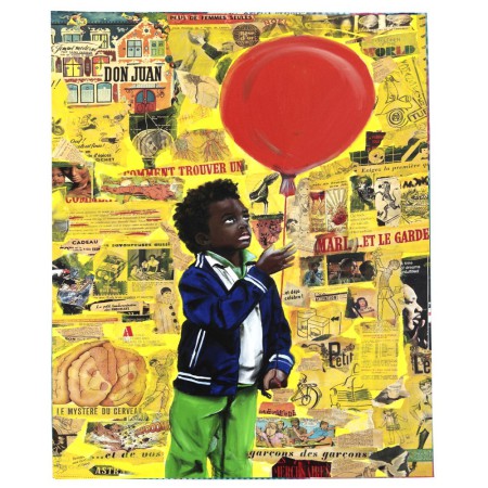 Tableau Petite fille au ballon Leçons de choses