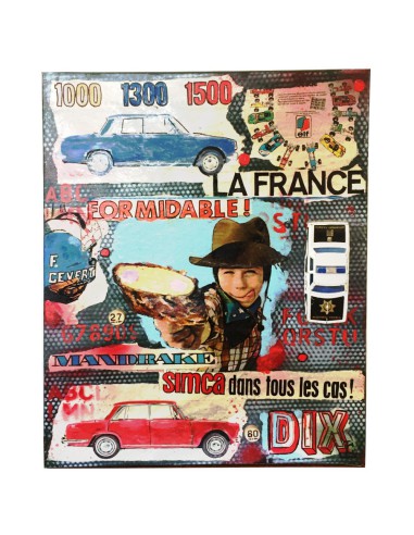 Tableau voiture engfant vintage